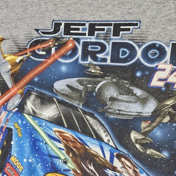 Vtg 1999 Jeff Gordon #24 Nascar + Star Wars Episode I Racing T-Shirt Sz L EUC - Picture 5 of 10